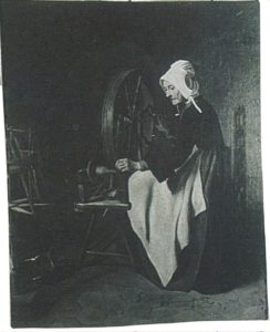 Title: Femme Agee au Rouet (Old Woman at the Spinning Wheel) Artist: Bonvin